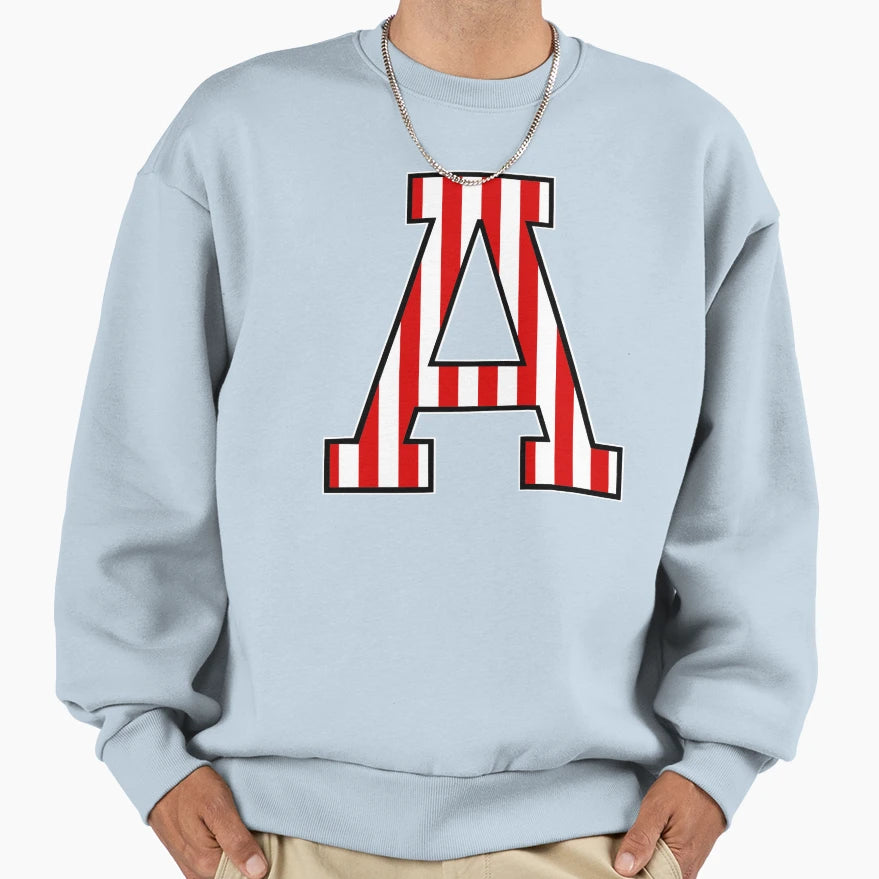 Striped Arkansas Arkansas Football Sweatshirt - Trendy Graphic for Adults - T-Shirt, Sweatshirt, Hoodie