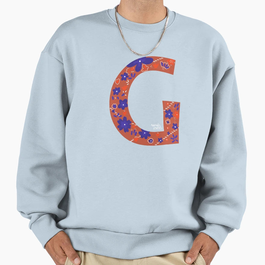 Letter G Sweatshirt - Aesthetic Graphic Men Women - T-Shirt, Sweatshirt, Hoodie