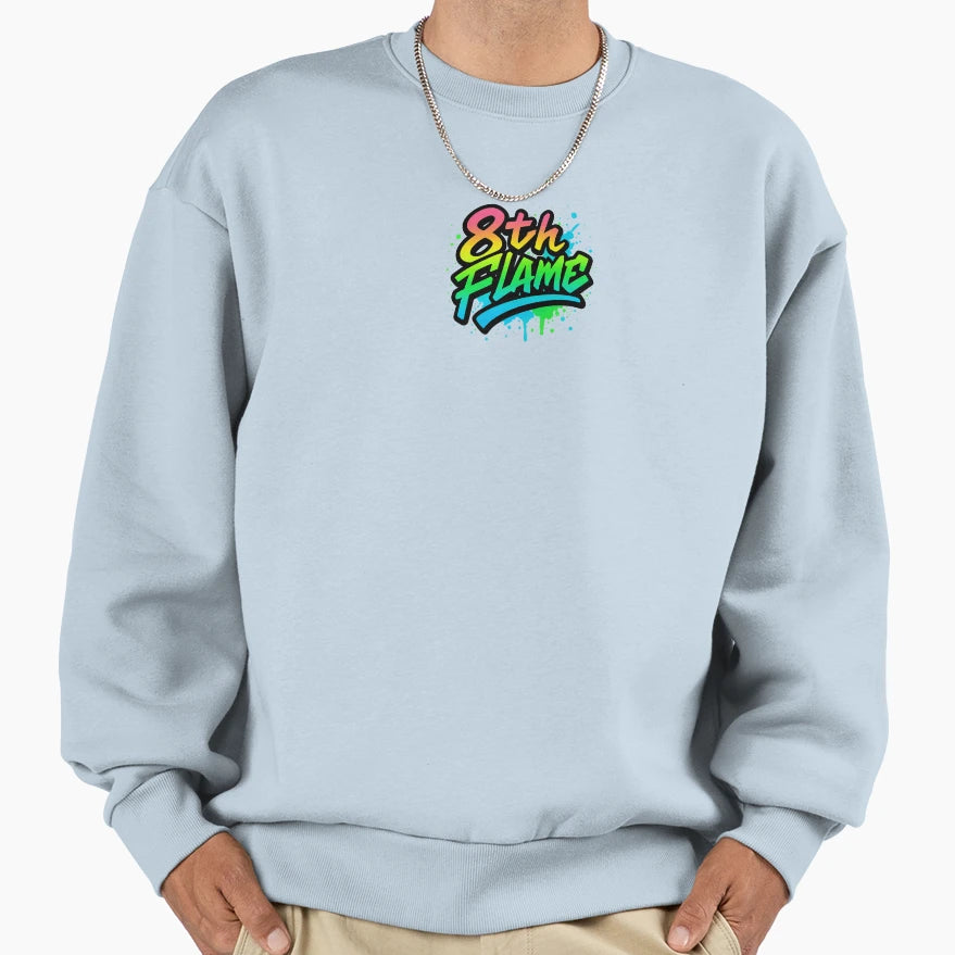 8Th Flame Graffiti Logo Sweatshirt - Novelty Apparel Unisex - T-Shirt, Sweatshirt, Hoodie