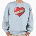 U Lovely Red Heart Ribbon Sweatshirt - Novelty Apparel Men Women - T-Shirt, Sweatshirt, Hoodie