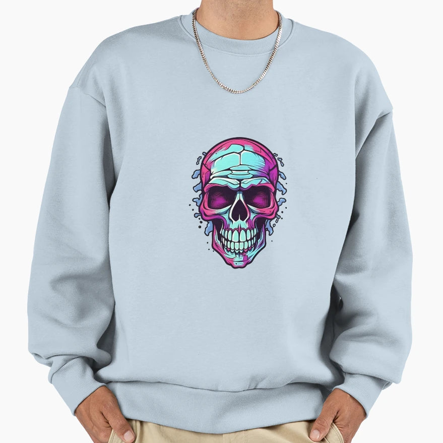 Skull Head Sweatshirt - Trendy Graphic for Adults - T-Shirt, Sweatshirt, Hoodie