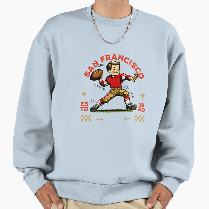 San Francisco Football Player Sweatshirt - Custom Art Print Unisex - T-Shirt, Sweatshirt, Hoodie