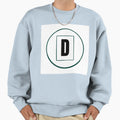 Minimalist Letter D Typography Sweatshirt - Graphic Print for Adults - T-Shirt, Sweatshirt, Hoodie