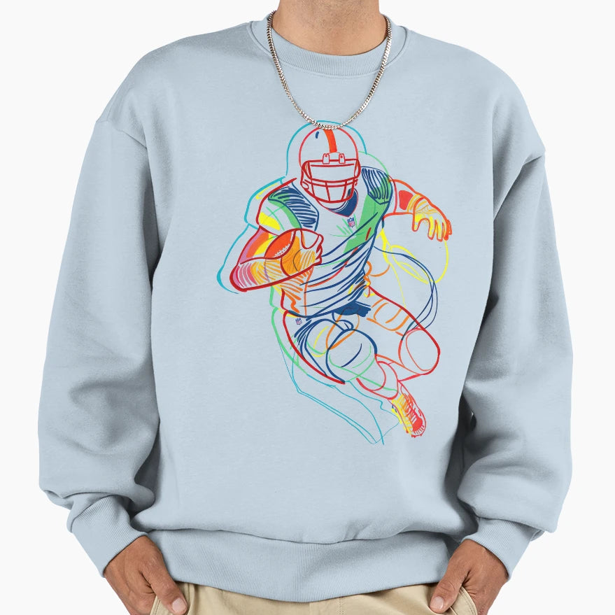 Art Colorful Drawing American Football Sweatshirt - Trendy Graphic Unisex - T-Shirt, Sweatshirt, Hoodie