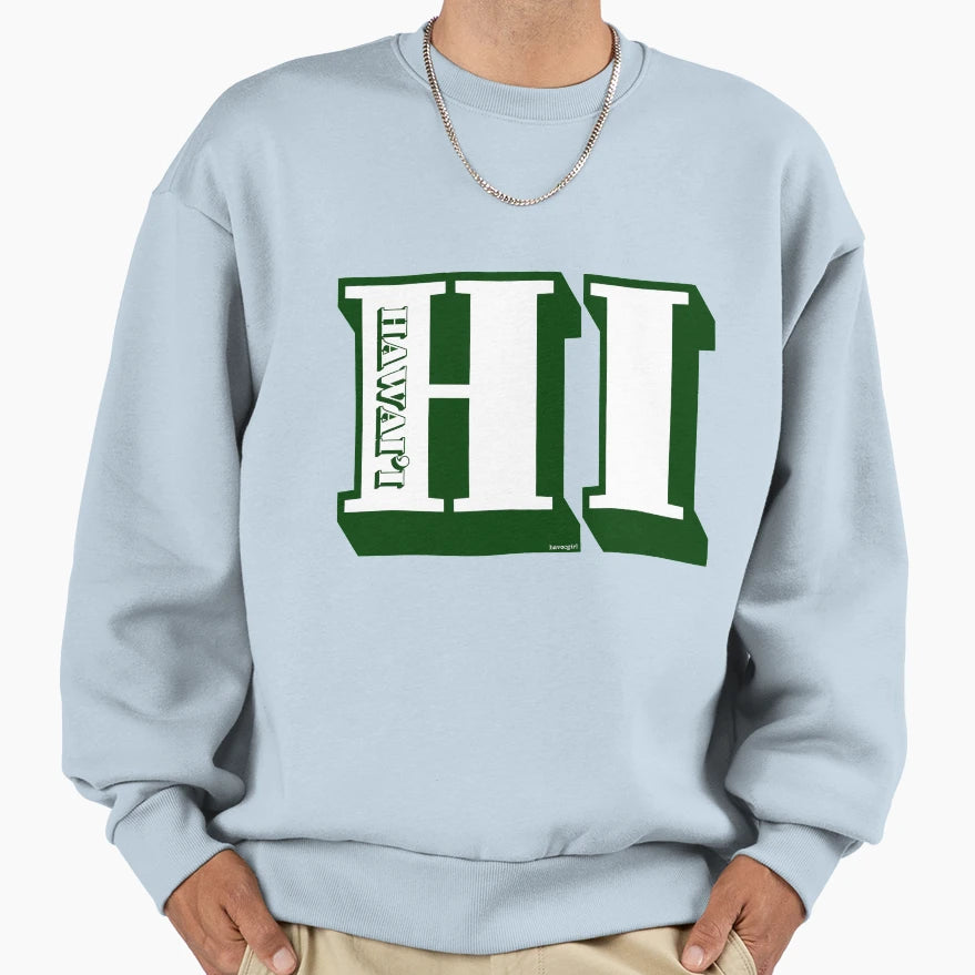 Abbreviated Hawaii Hawaii Sweatshirt - Minimalist Print Men Women - T-Shirt, Sweatshirt, Hoodie