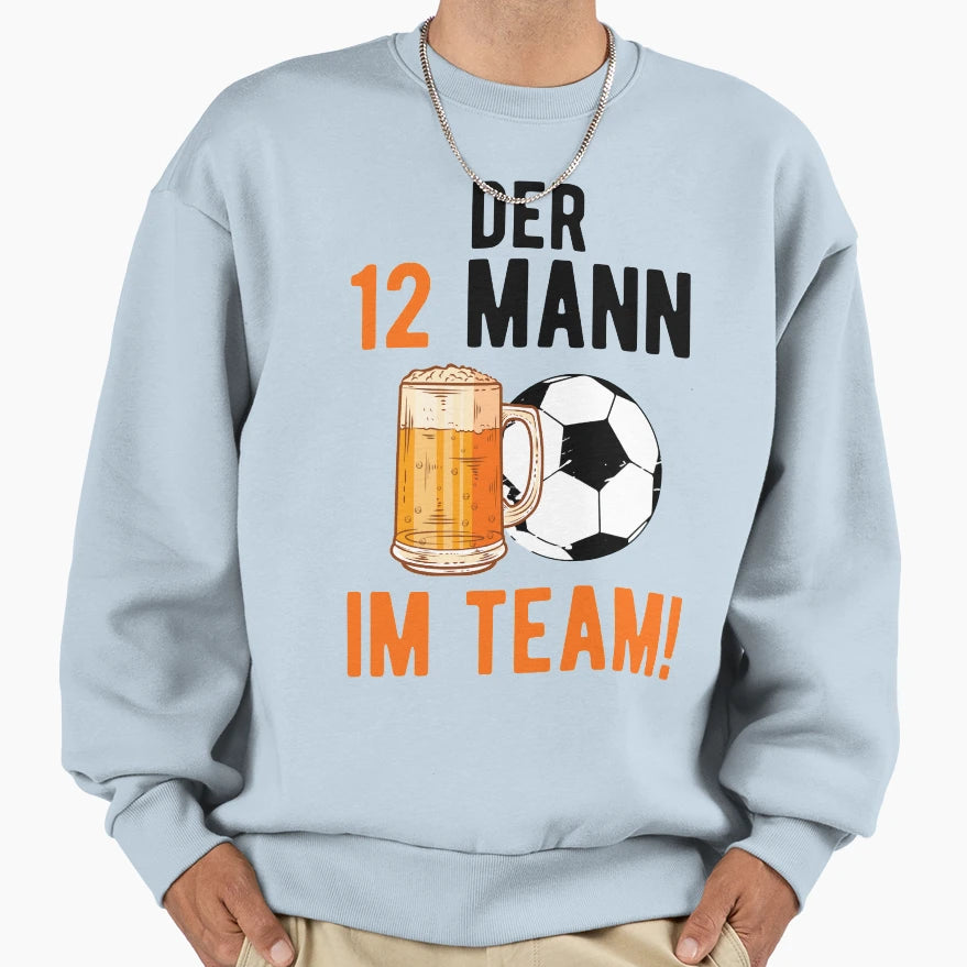 Soccer Footballer Drinking Beer Sweatshirt - Graphic Print for Adults - T-Shirt, Sweatshirt, Hoodie