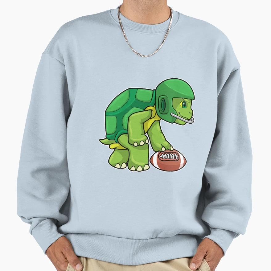 Turtle Sports Football Helmet Sweatshirt - Unique Graphic Unisex - T-Shirt, Sweatshirt, Hoodie