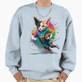 Shorthair Calico Cat Playing Sweatshirt - Casual Everyday Wear Unisex - T-Shirt, Sweatshirt, Hoodie