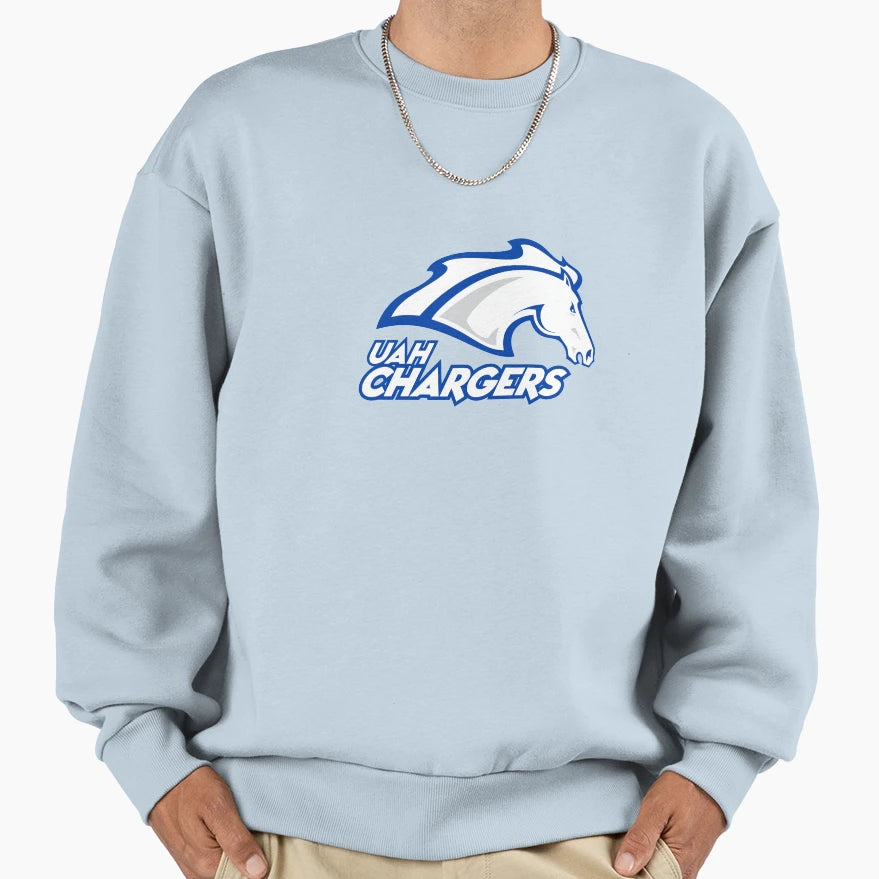 Alabama Uah Blue Logo Sweatshirt - Novelty Apparel for Adults - T-Shirt, Sweatshirt, Hoodie