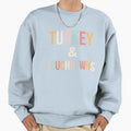 Turkey And Touchdowns Sweatshirt - Minimalist Print for Adults - T-Shirt, Sweatshirt, Hoodie
