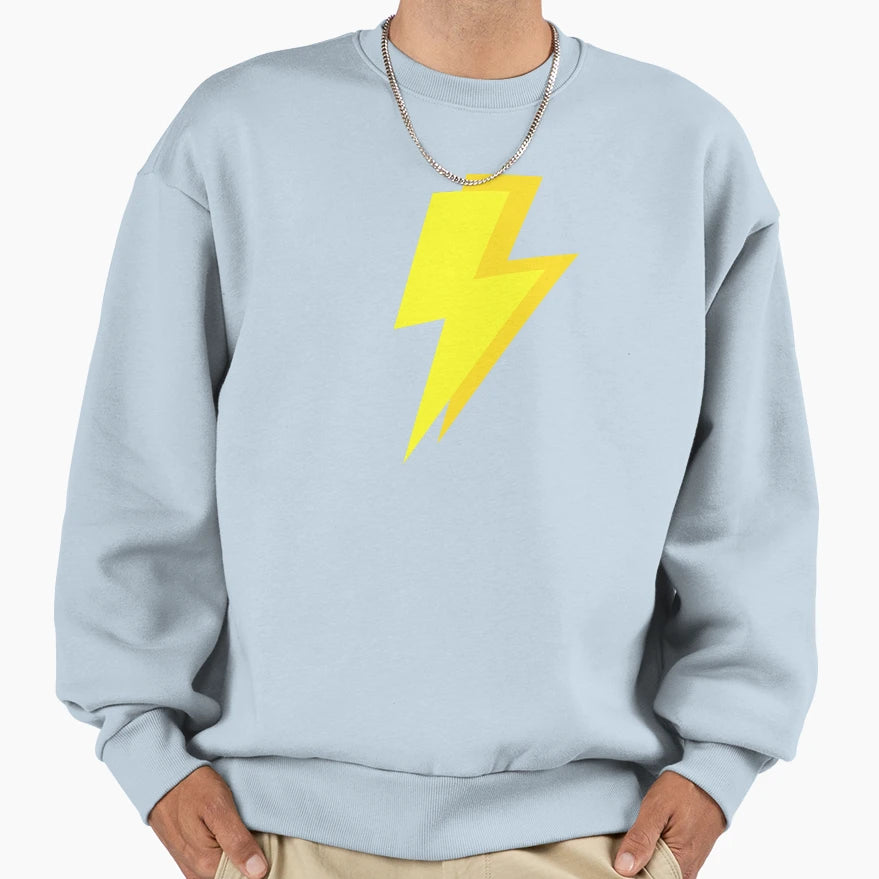 Yellow Lightning Bolts Sweatshirt - Aesthetic Graphic for Adults - T-Shirt, Sweatshirt, Hoodie