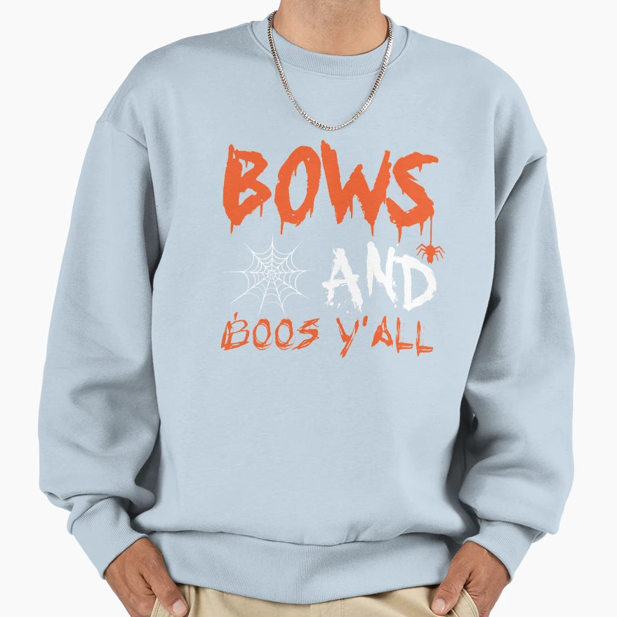 Bows And Boos Y All Funny Halloween Sweatshirt - Aesthetic Graphic Unisex - T-Shirt, Sweatshirt, Hoodie