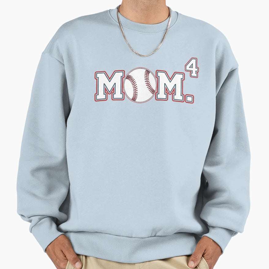 Baseball Mom Number 4 T-Shirt - Novelty Apparel Men Women - T-Shirt, Sweatshirt, Hoodie