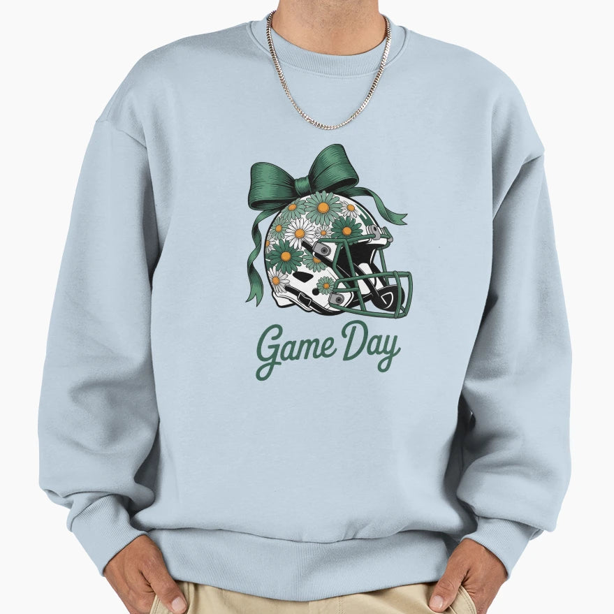 Coquette Floral Football Helmet Sweatshirt - Novelty Apparel for Adults - T-Shirt, Sweatshirt, Hoodie