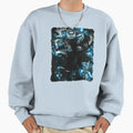 Football Team Blue Fire Art Sweatshirt - Aesthetic Graphic Men Women - T-Shirt, Sweatshirt, Hoodie