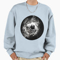 Soccer Ball Fire Sweatshirt - Aesthetic Graphic for Adults - T-Shirt, Sweatshirt, Hoodie