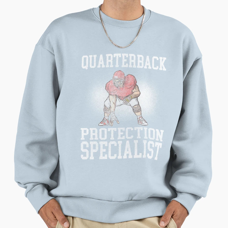 Offensive Lineman Quaterback Sweatshirt - Custom Art Print for Adults - T-Shirt, Sweatshirt, Hoodie