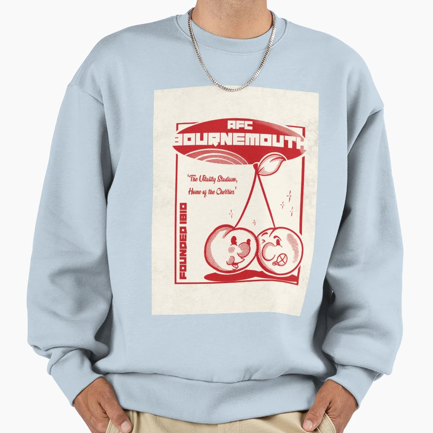 Cherries Bournemouth Sweatshirt - Fun Novelty Design Unisex - T-Shirt, Sweatshirt, Hoodie