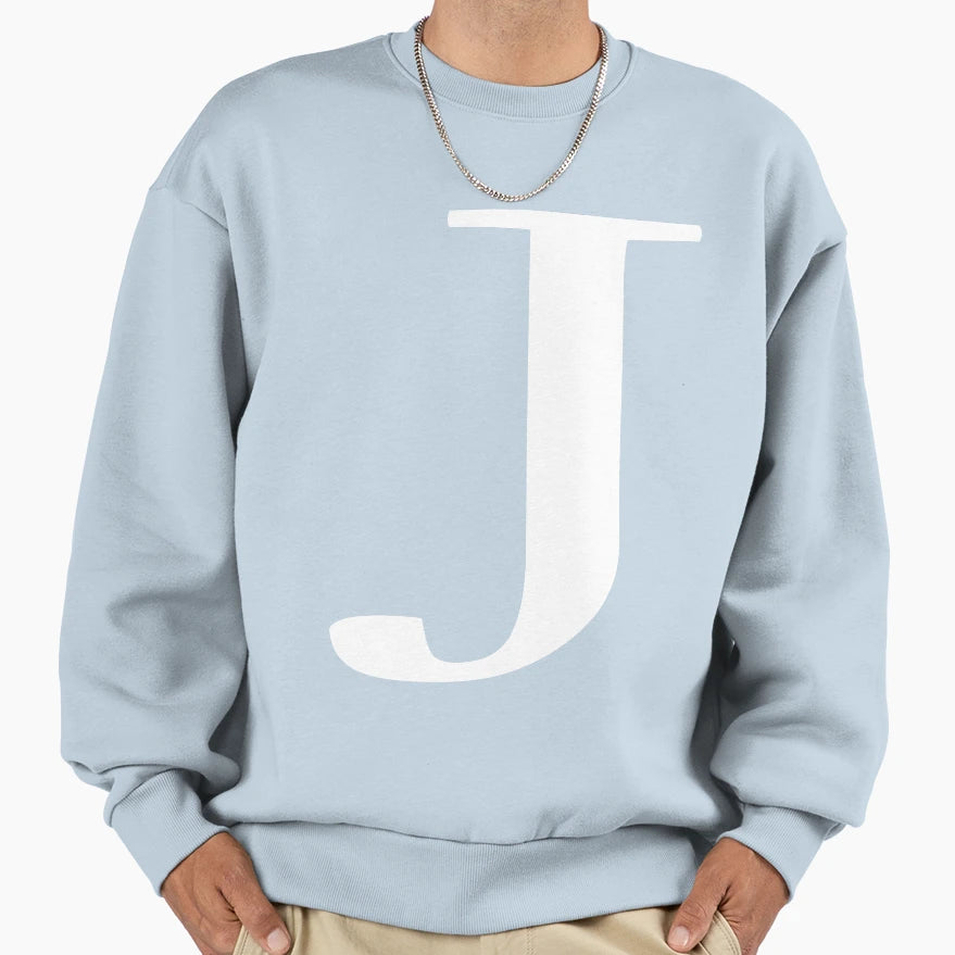 Letters Alphabet J Sweatshirt - Aesthetic Graphic for Adults - T-Shirt, Sweatshirt, Hoodie
