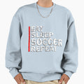 Eat Sleep Soccer Repeat T-Shirt - Custom Art Print Unisex - T-Shirt, Sweatshirt, Hoodie