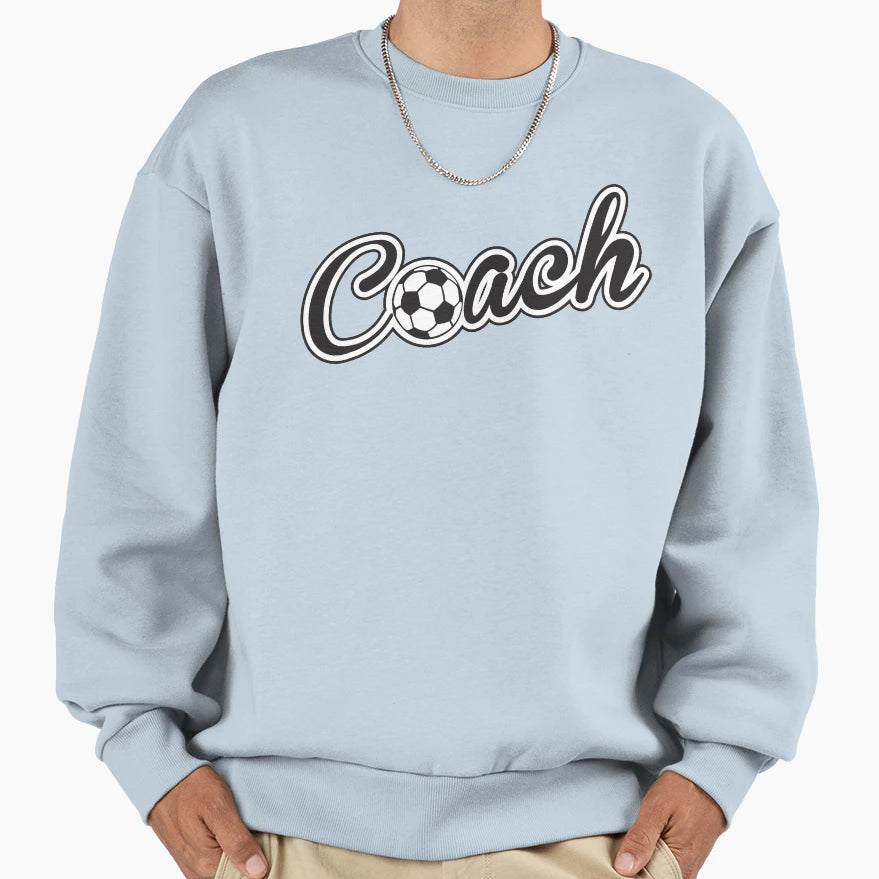 Football Soccer Coach Sweatshirt - Minimalist Print for Adults - T-Shirt, Sweatshirt, Hoodie
