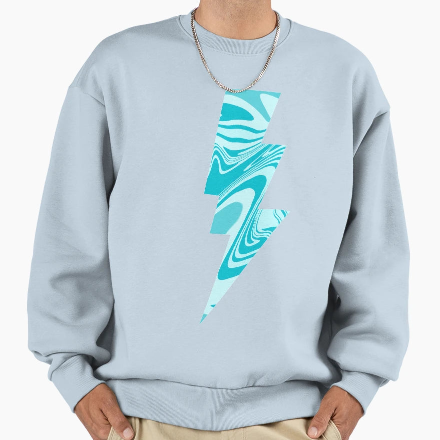 Blue Lightning Sweatshirt - Fun Novelty Design Unisex - T-Shirt, Sweatshirt, Hoodie