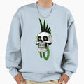 Punk Rocker Skull Sweatshirt - Custom Art Print Men Women - T-Shirt, Sweatshirt, Hoodie