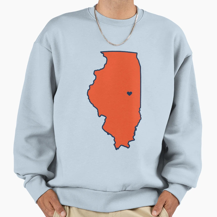 Champaign Heart Sweatshirt - Graphic Print Unisex - T-Shirt, Sweatshirt, Hoodie