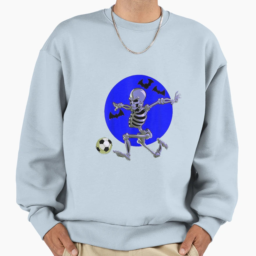 Soccer Skeleton Halloween Soccer Sweatshirt - Novelty Apparel for Adults - T-Shirt, Sweatshirt, Hoodie