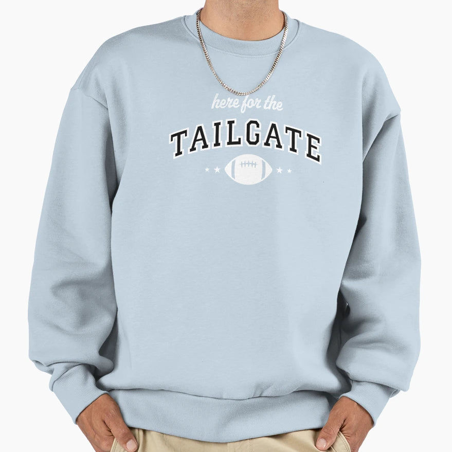 Here Tailgate Sweatshirt - Aesthetic Graphic Men Women - T-Shirt, Sweatshirt, Hoodie