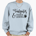 Tailgates And Touchdowns Sweatshirt - Minimalist Print for Adults - T-Shirt, Sweatshirt, Hoodie