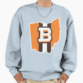 B Browns Along Ohio Map Sweatshirt - Unique Graphic Unisex - T-Shirt, Sweatshirt, Hoodie