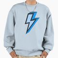 Blue Bold Lightning Bolt Sweatshirt - Fun Novelty Design for Adults - T-Shirt, Sweatshirt, Hoodie