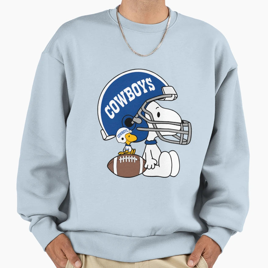 Snoopy And Woodstock Dallas Cowboys Sweatshirt - Graphic Print Men Women - T-Shirt, Sweatshirt, Hoodie