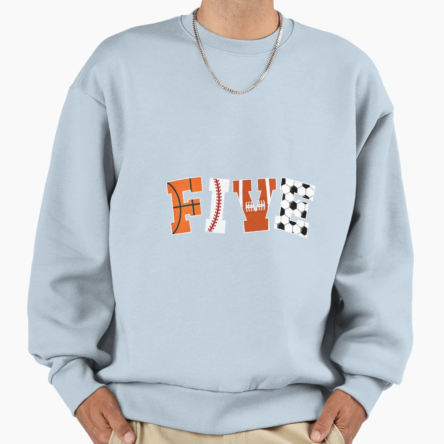 5Th Birthday Sports Birthday Party 5 Sweatshirt - Trendy Graphic Unisex - T-Shirt, Sweatshirt, Hoodie