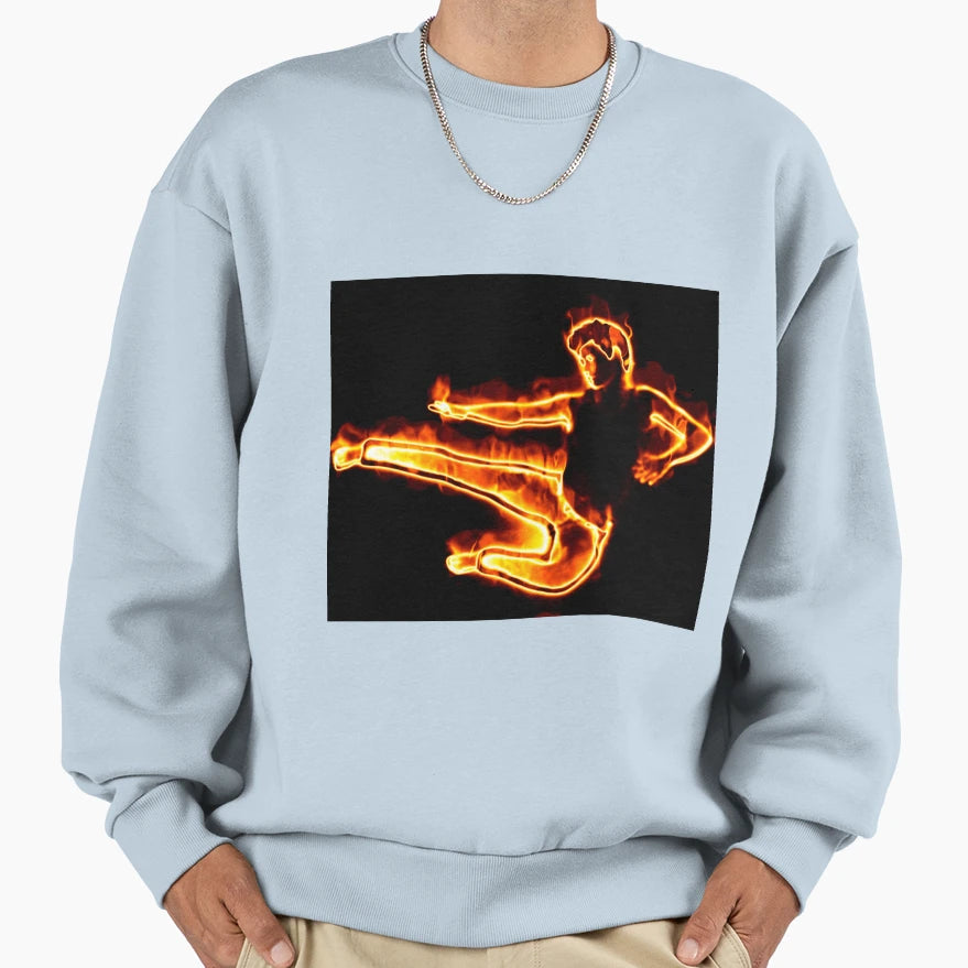 Burning Jump Sweatshirt - Aesthetic Graphic Men Women - T-Shirt, Sweatshirt, Hoodie
