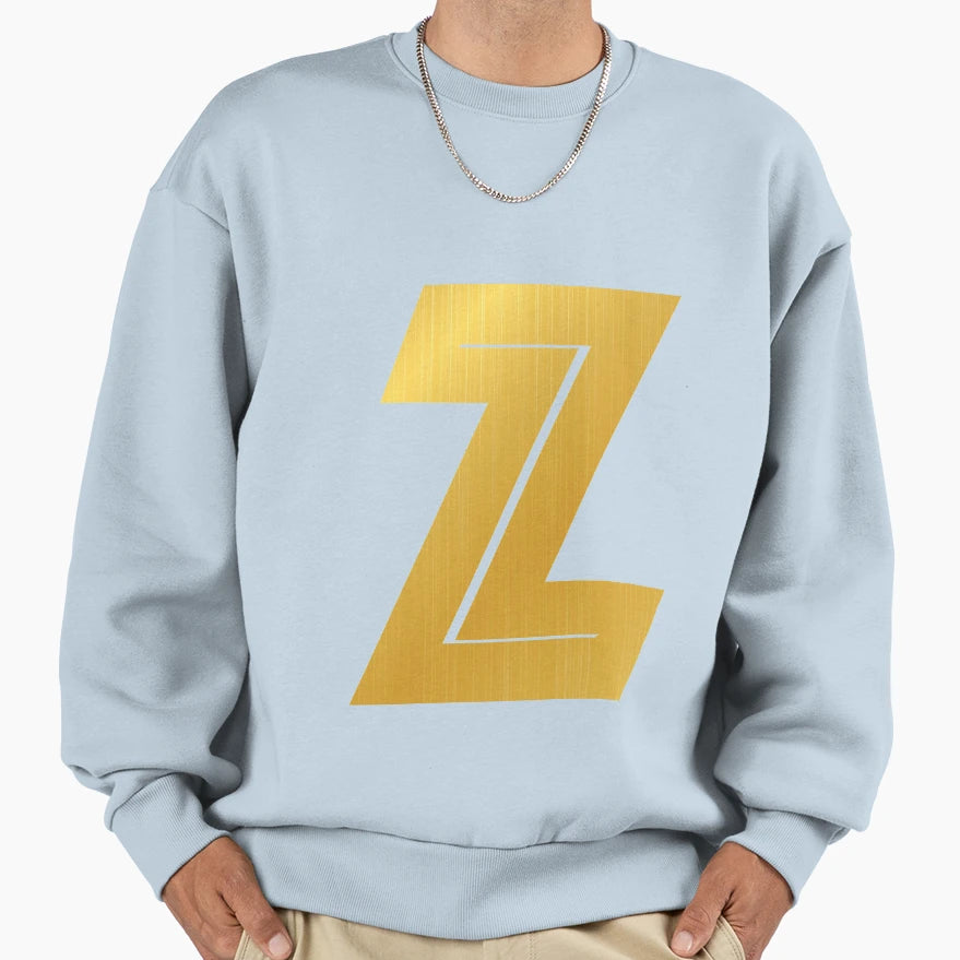 Z Letter Golden Initials Serie Sweatshirt - Streetwear Style Men Women - T-Shirt, Sweatshirt, Hoodie