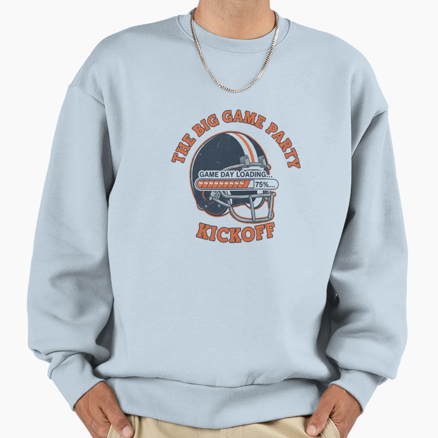 Big Game Party Football Helmet Game Sweatshirt - Aesthetic Graphic Unisex - T-Shirt, Sweatshirt, Hoodie