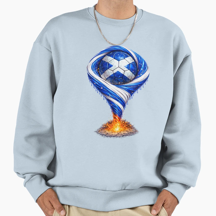 Scotland Football Tornado Blue And Sweatshirt - Trendy Graphic Men Women - T-Shirt, Sweatshirt, Hoodie