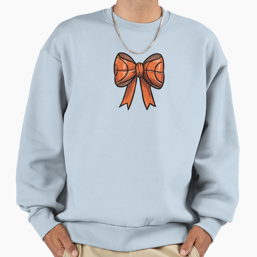 Bow Basketball Sweatshirt - Minimalist Print for Adults - T-Shirt, Sweatshirt, Hoodie