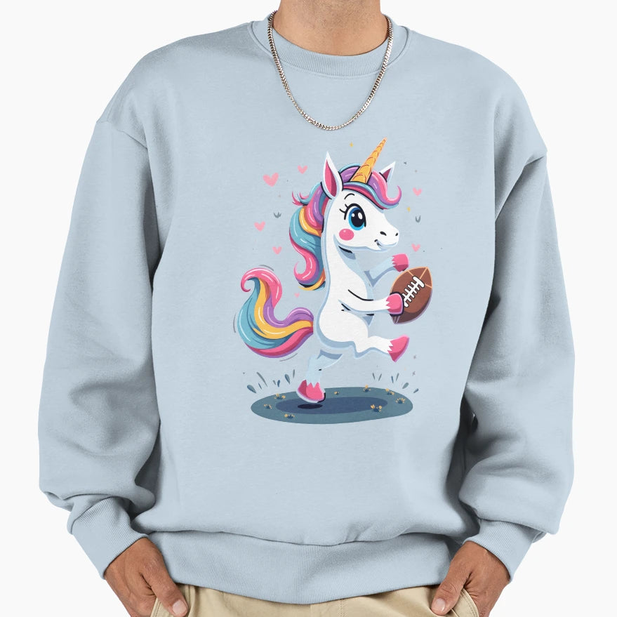 Touchdown Unicorn Magical Football Sweatshirt - Trendy Graphic for Adults - T-Shirt, Sweatshirt, Hoodie
