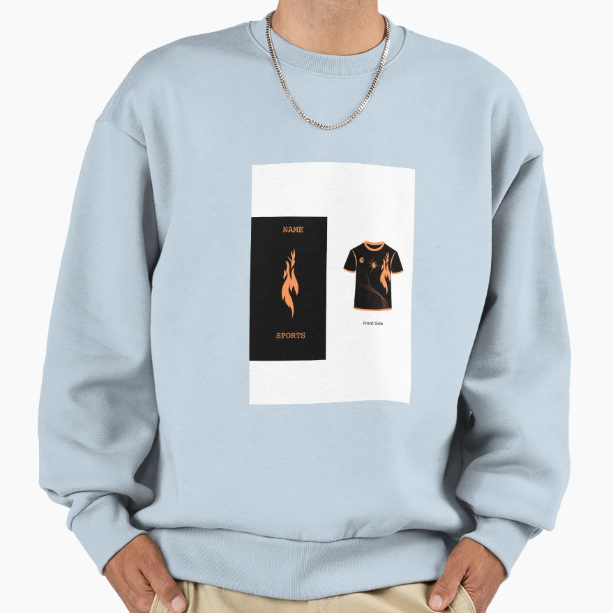 Orange Flame Sweatshirt - Graphic Print for Adults - T-Shirt, Sweatshirt, Hoodie
