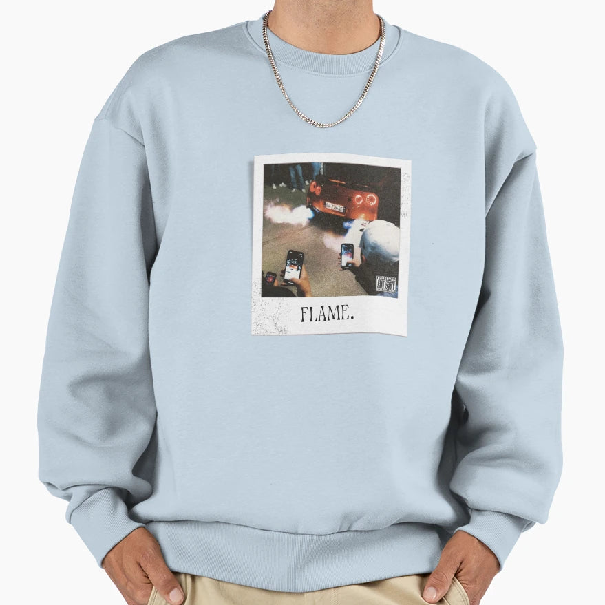 Flame Sweatshirt - Aesthetic Graphic Unisex - T-Shirt, Sweatshirt, Hoodie