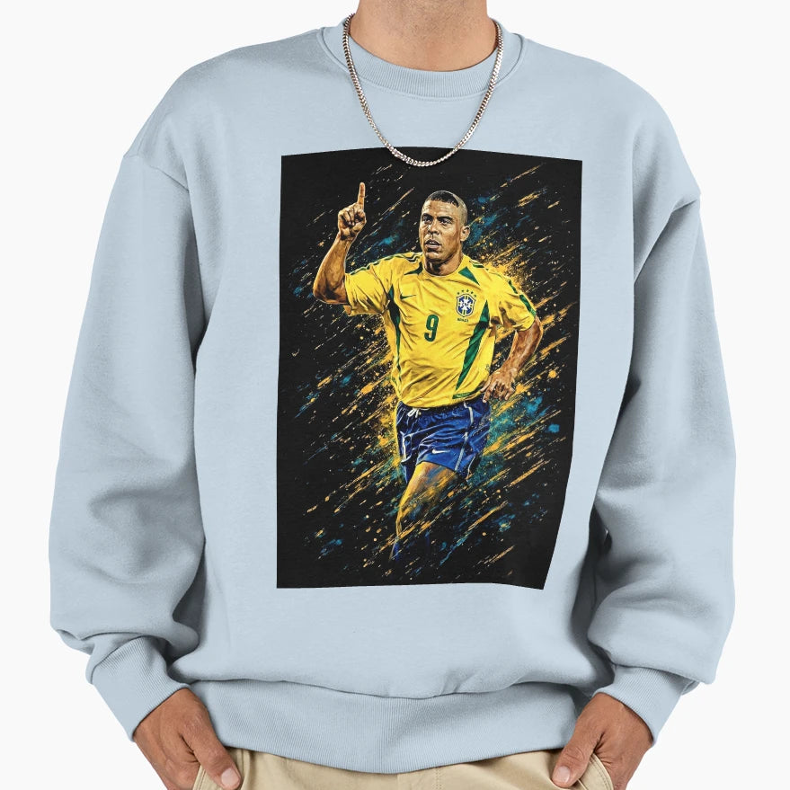 R9 Ronaldo Football Legend Sweatshirt - Fun Novelty Design for Adults - T-Shirt, Sweatshirt, Hoodie