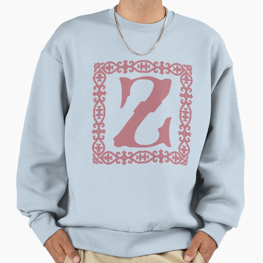 Letter Z Rose Gold Sweatshirt - Novelty Apparel for Adults - T-Shirt, Sweatshirt, Hoodie