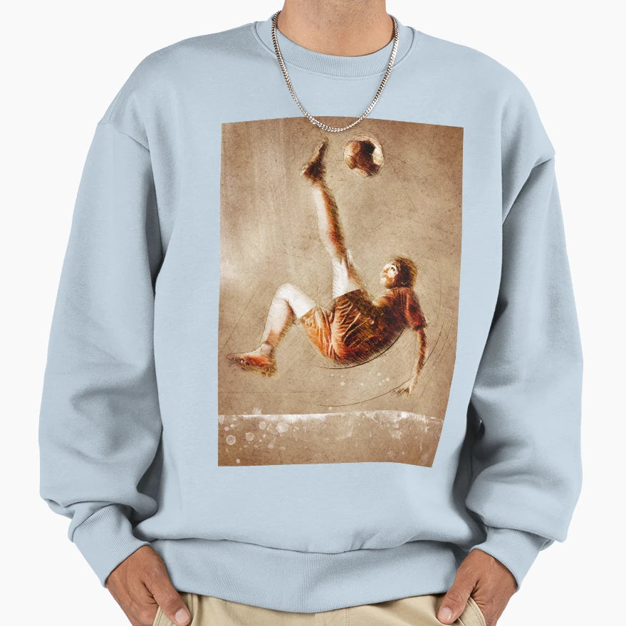 Football Player Sport Art Sweatshirt - Aesthetic Graphic Men Women - T-Shirt, Sweatshirt, Hoodie