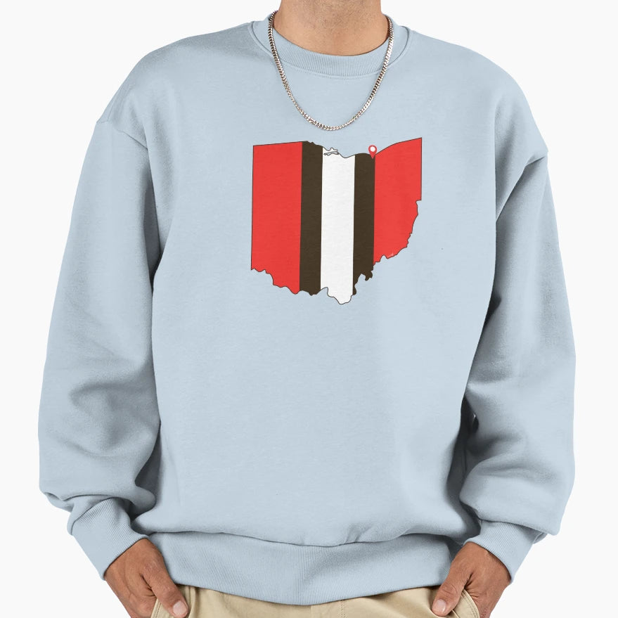 Cleveland Football Sweatshirt - Streetwear Style Men Women - T-Shirt, Sweatshirt, Hoodie