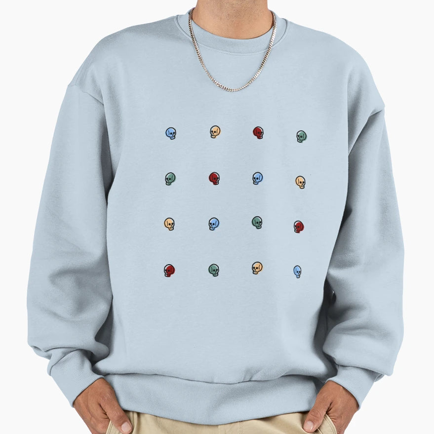 Colorful Skull Sweatshirt - Casual Everyday Wear Unisex - T-Shirt, Sweatshirt, Hoodie