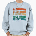 Funny Rugby Gift Eat Sleep Gaming Rugby Sweatshirt - Trendy Graphic Unisex - T-Shirt, Sweatshirt, Hoodie