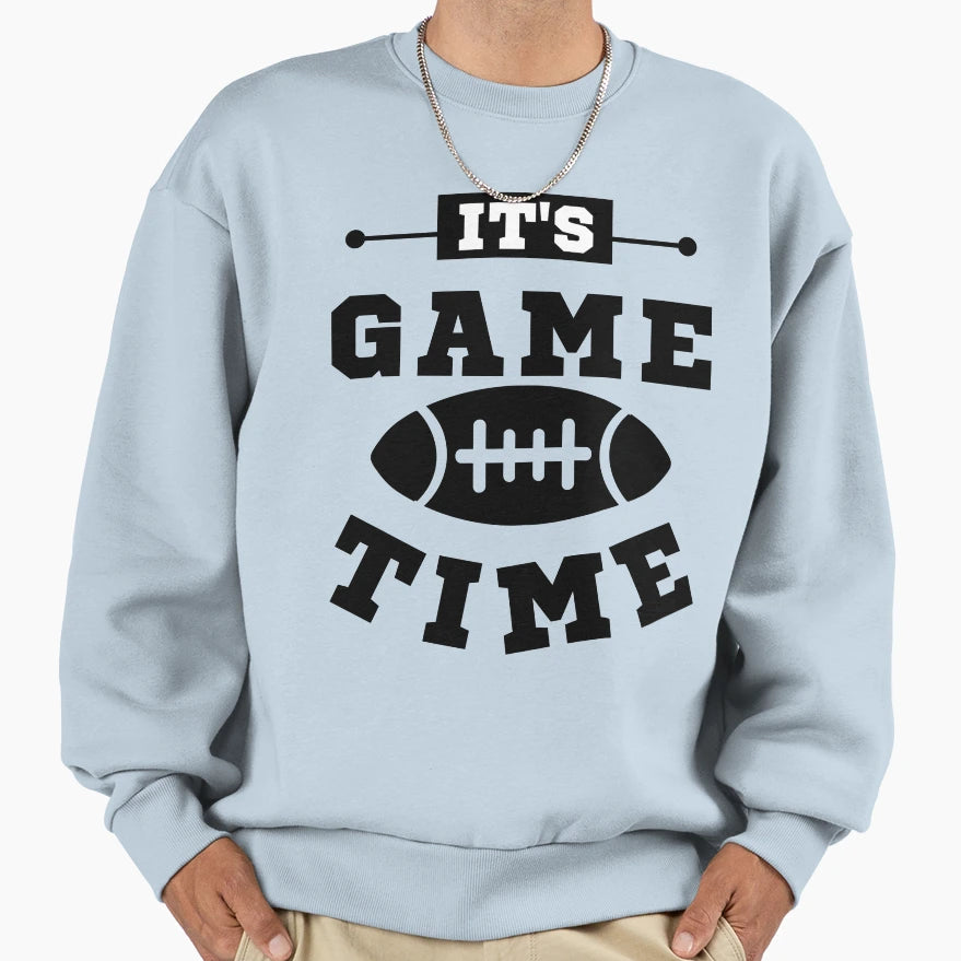 Its Game Time Football Sweatshirt - Minimalist Print Men Women - T-Shirt, Sweatshirt, Hoodie